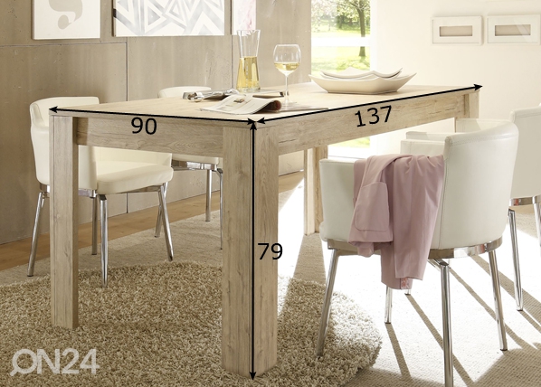 Обеденный стол Palma 137x90 cm размеры