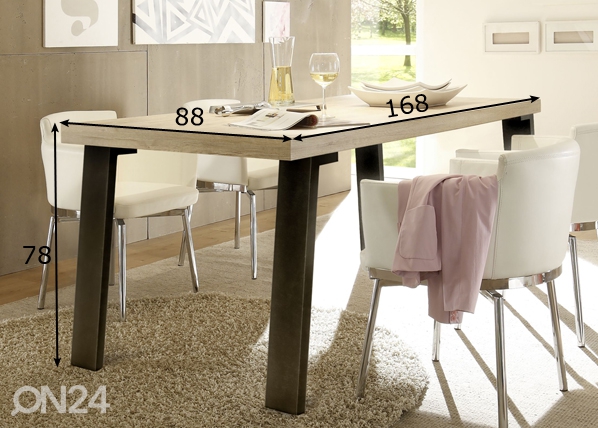 Обеденный стол Palma 168x88 cm размеры