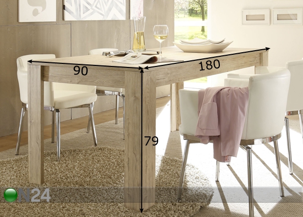 Обеденный стол Palma 180x90 cm размеры