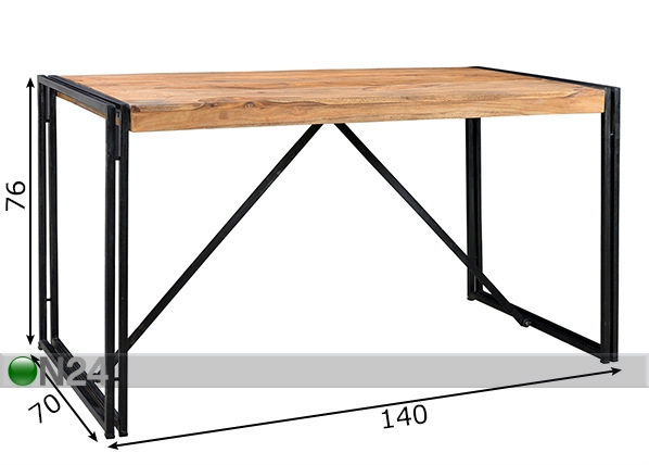Обеденный стол Panama 140x70 cm размеры
