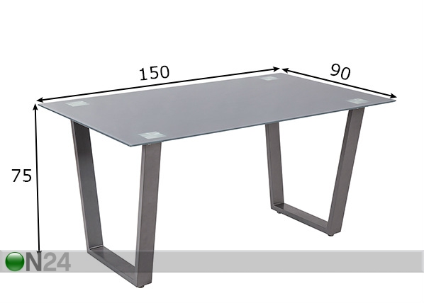 Обеденный стол Paul 2 90x150 cm размеры