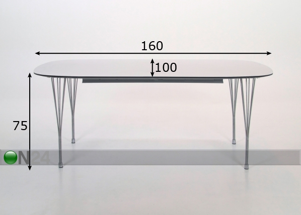 Обеденный стол Prado 100x160 см размеры
