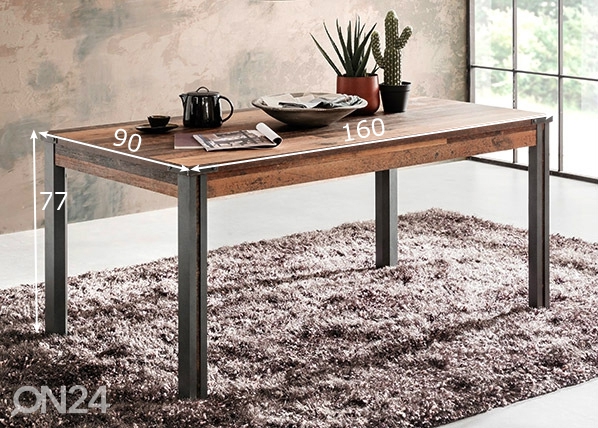 Обеденный стол Prime 160x90 cm размеры