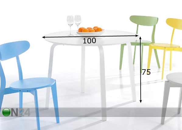 Обеденный стол Rafael Ø 100 cm размеры