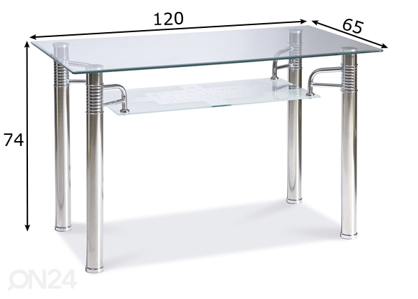 Обеденный стол Reni 65x120 cm размеры