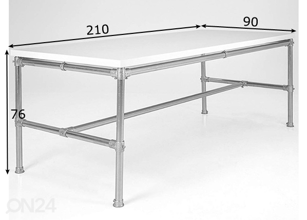 Обеденный стол Rocky 210x90 cm размеры