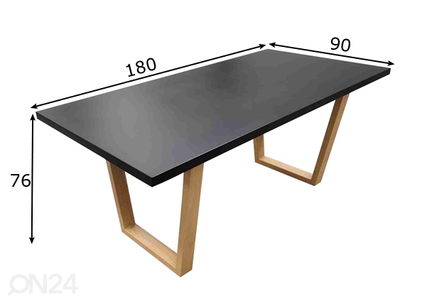 Обеденный стол Romona 180x90 cm размеры