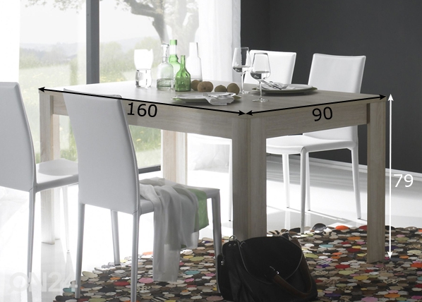 Обеденный стол Rustica 160x90 cm размеры