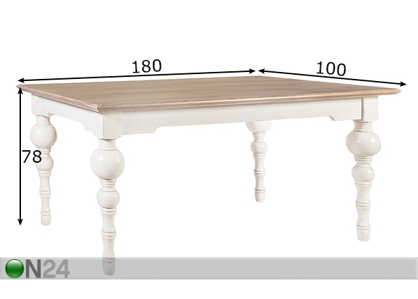 Обеденный стол Samira размеры