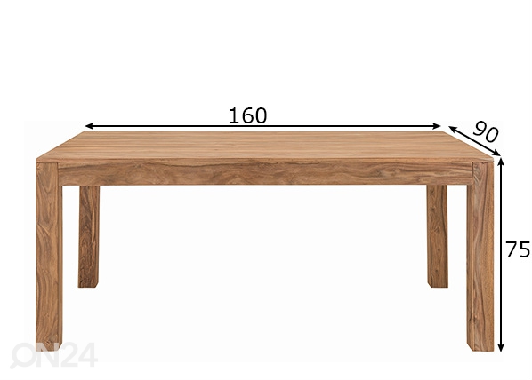 Обеденный стол Sanam 160x90 cm размеры