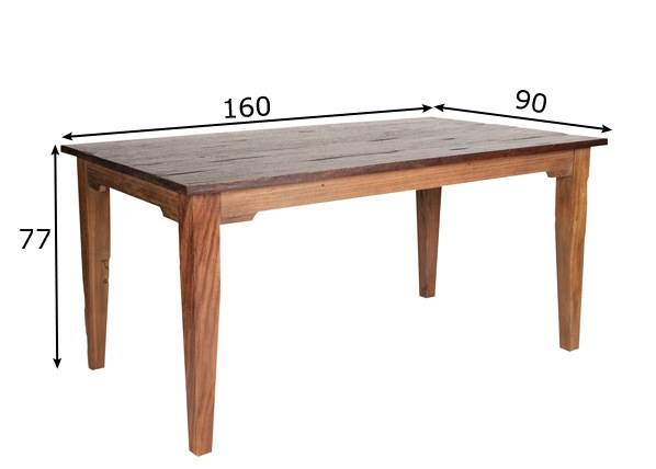 Обеденный стол Seadrift 160x90 cm размеры
