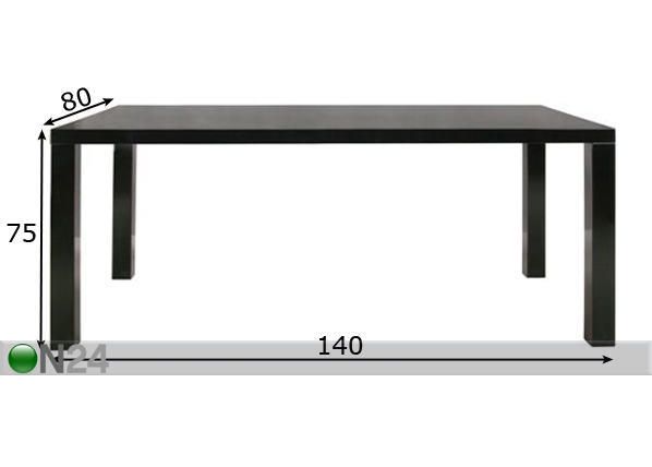 Обеденный стол Silva 80x140 см размеры