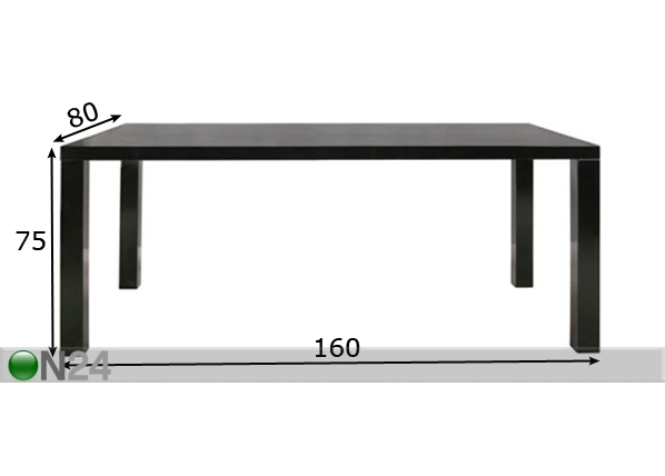 Обеденный стол Silva 80x160 см размеры