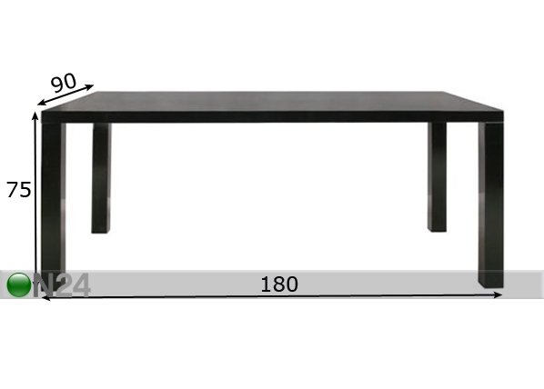 Обеденный стол Silva 90x180 см размеры