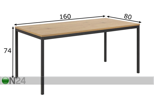 Обеденный стол Spectral 160x80 cm размеры