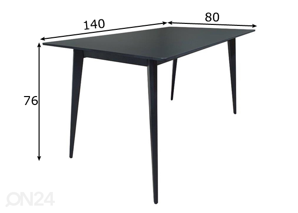 Обеденный стол Stone 140x80 cm размеры