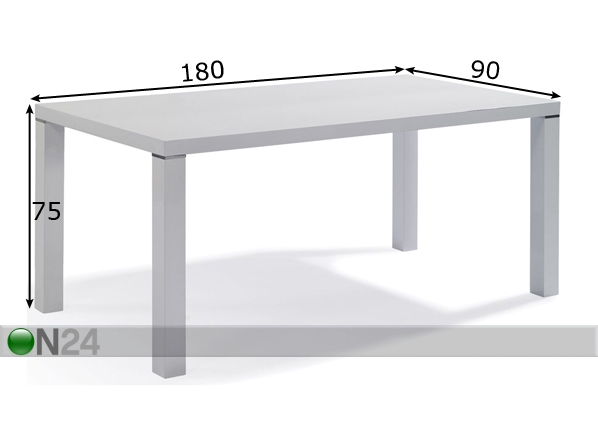 Обеденный стол Sunday 180x90 cm размеры