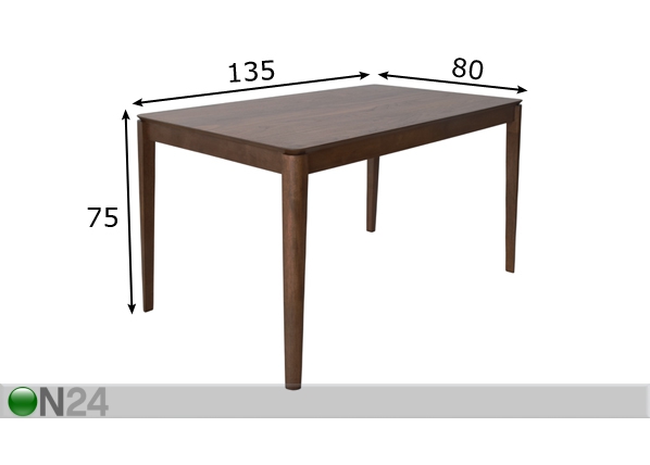 Обеденный стол Theo размеры