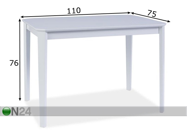 Обеденный стол Timor 110x75 cm размеры