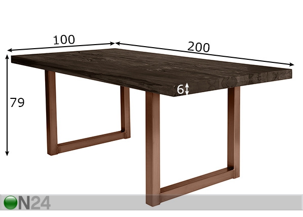 Обеденный стол Tisch 100x200 cm размеры