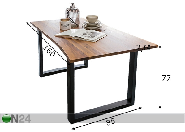 Обеденный стол Tisch 85x160 cm размеры