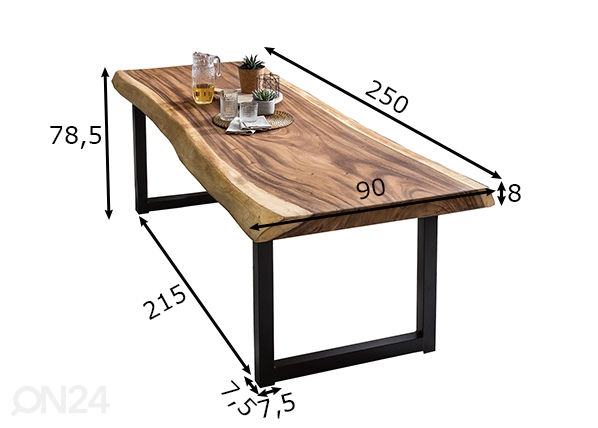 Обеденный стол Tische 100x250 cm размеры