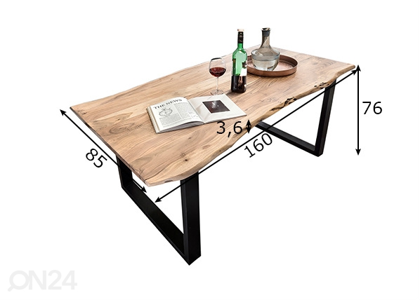Обеденный стол Tische 160x85 cm размеры