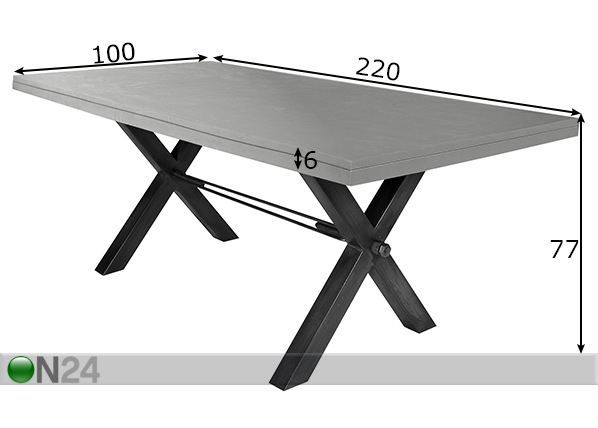 Обеденный стол Tische 220x100 cm размеры