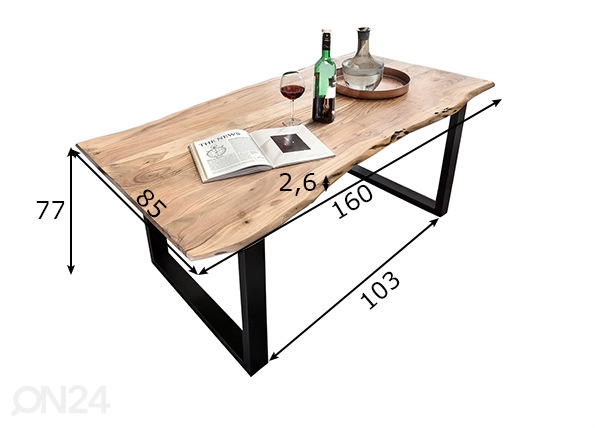 Обеденный стол Tische 85x160 cm размеры