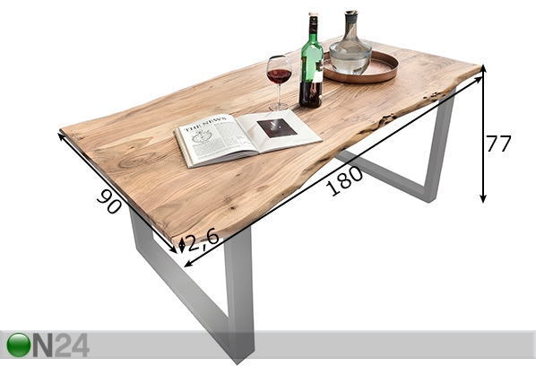 Обеденный стол Tische 90x180 cm размеры
