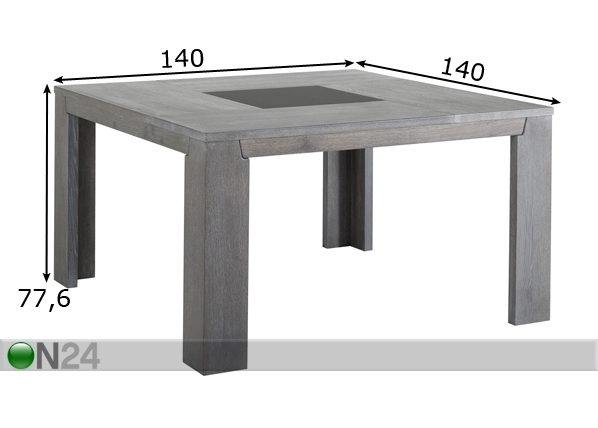 Обеденный стол Titan 140x140 cm размеры