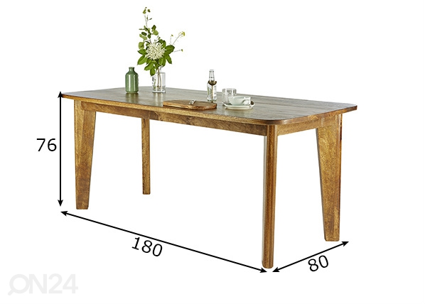 Обеденный стол Tom Tailor 80x180 cm размеры