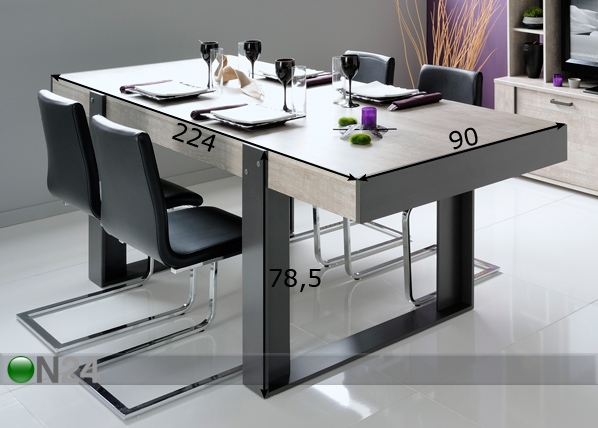 Обеденный стол Travis 90x224 cm размеры