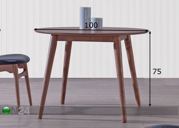 Обеденный стол Trellebu Ø 100 cm размеры