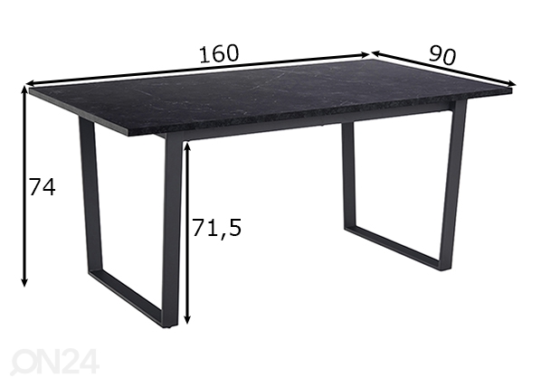 Обеденный стол Utah размеры