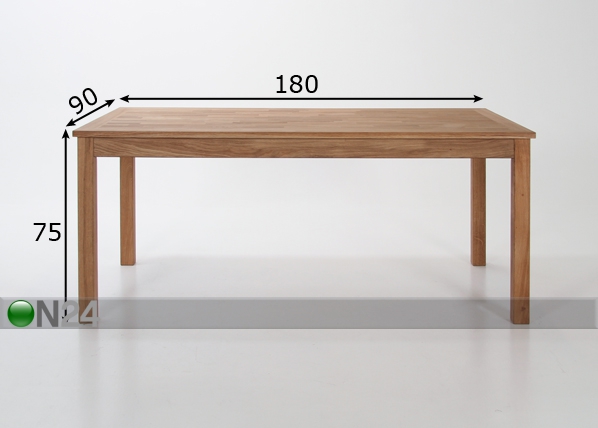 Обеденный стол Waimea 90x180 см размеры