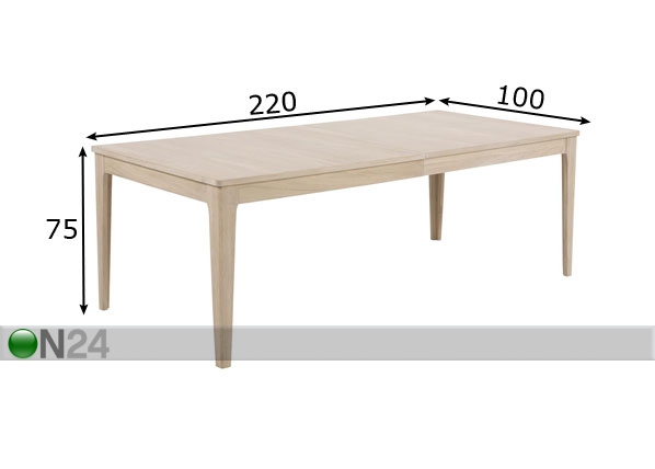Обеденный стол Woode 220x100 cm размеры