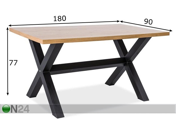 Обеденный стол Xaviero 180x90 cm размеры