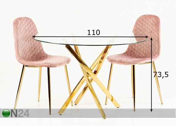 Обеденный стол Ø 110 см размеры