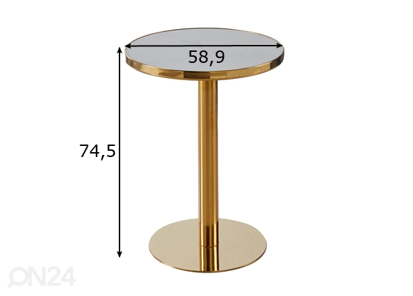Обеденный стол Ø 59 cm размеры
