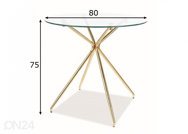 Обеденный стол Ø 80 cm размеры