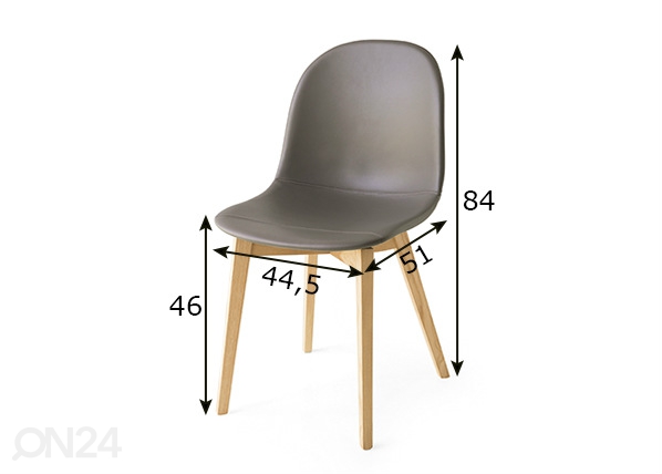 Обеденный стул Academy, 2 шт размеры