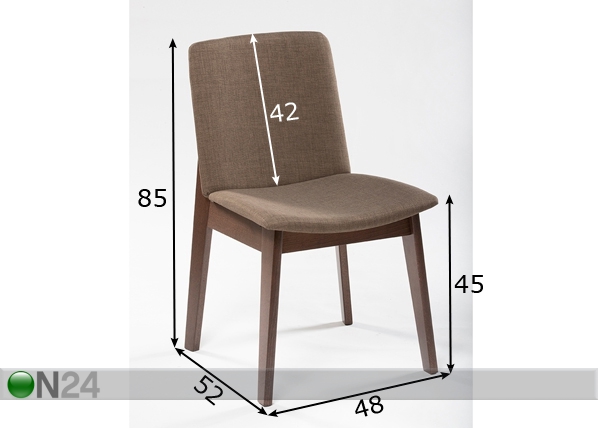 Обеденный стул Alberi, 2 шт размеры