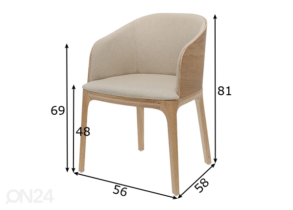Обеденный стул Arch размеры