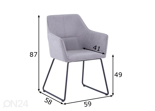 Обеденный стул Connor размеры