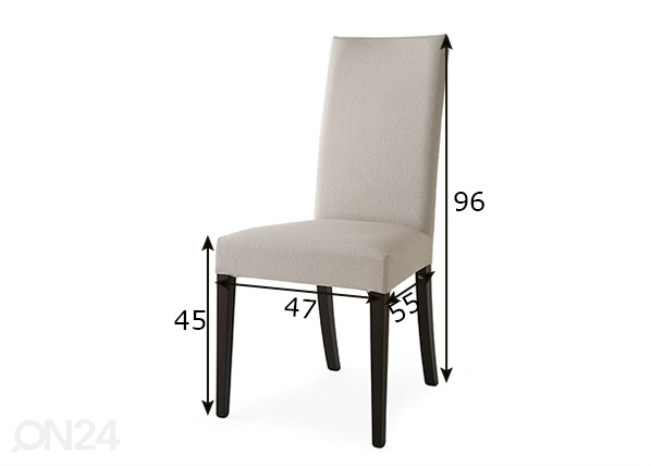 Обеденный стул Copenhagen, 2 шт размеры