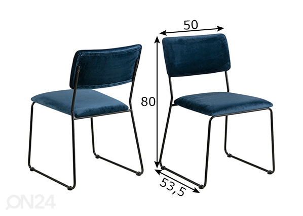 Обеденный стул Crey, 2 шт размеры