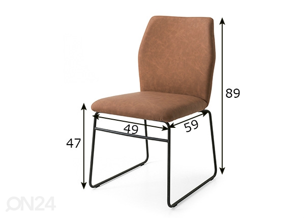 Обеденный стул Hexa, 2 шт размеры