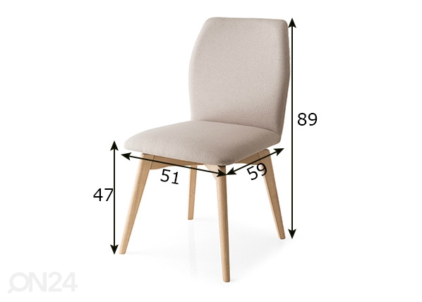 Обеденный стул Hexa размеры