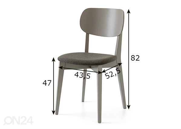 Обеденный стул Robinson Soft, 2 шт размеры